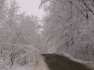Vackert vinterlandskap.